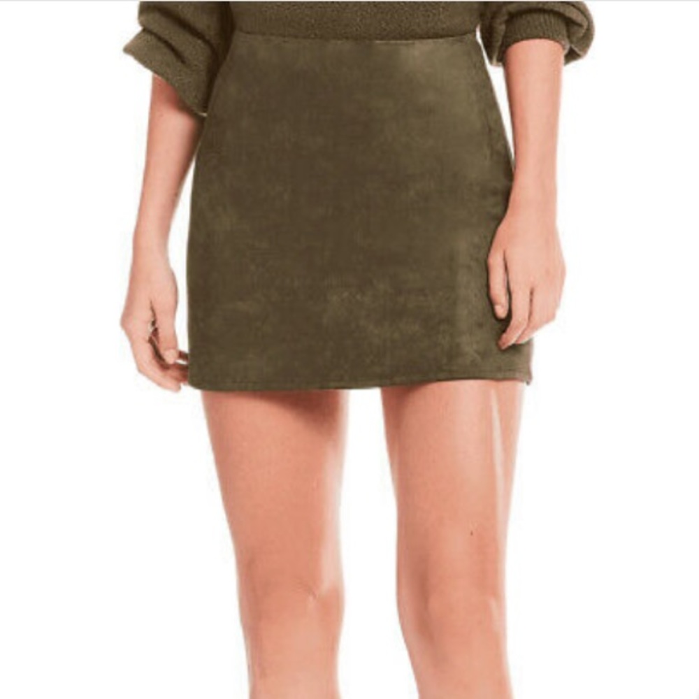 French Connection faux-suede mini skirt